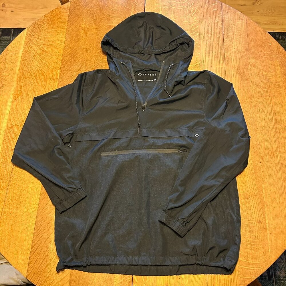 Empyre Black Hooded Windbreaker Pullover